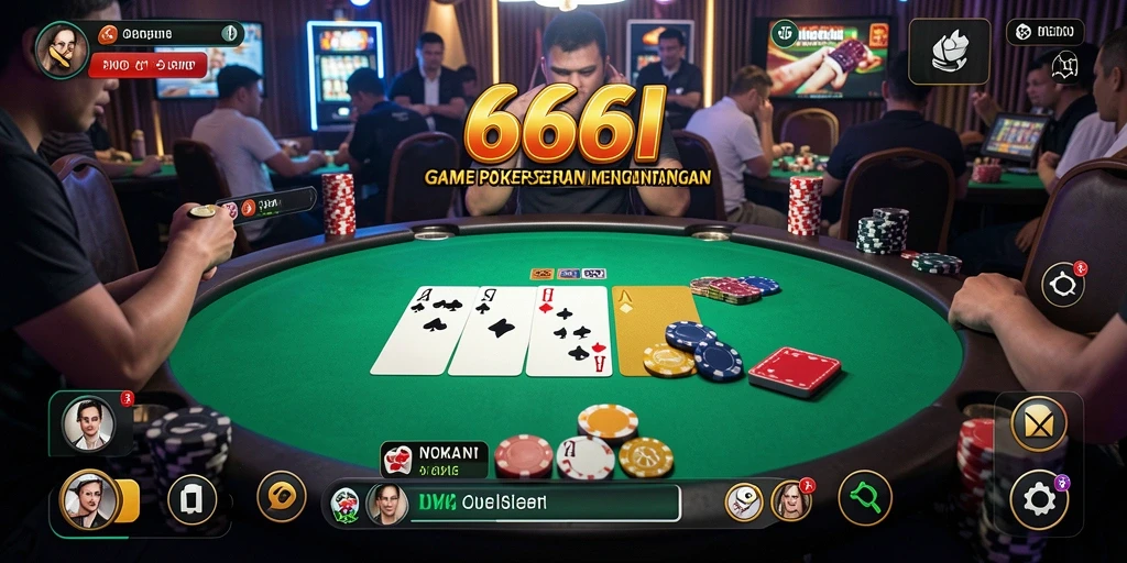 Tampilan gameplay seru di 666I dengan fitur Poker menarik.
