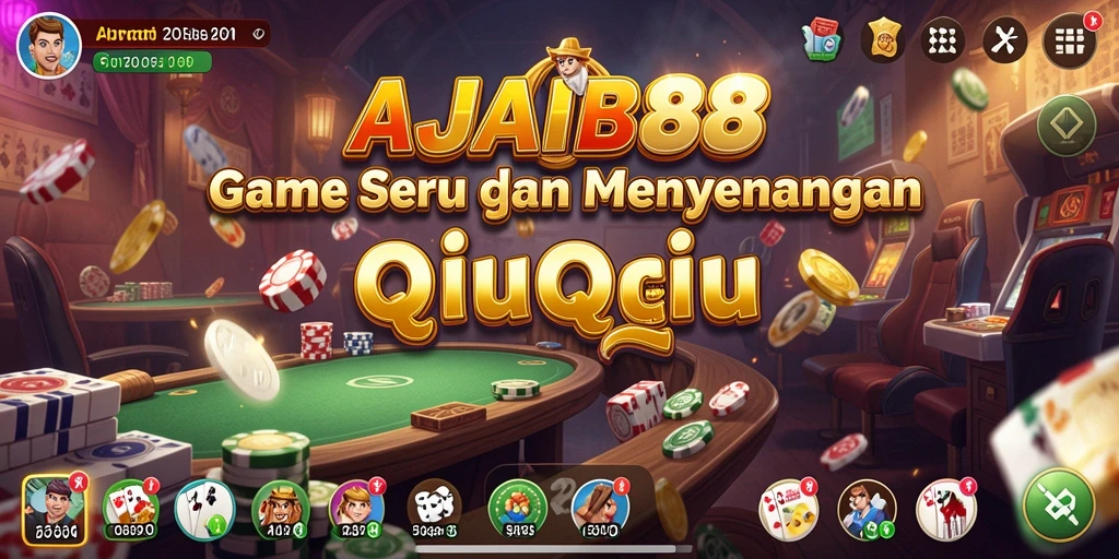 Screenshot permainan QiuQiu yang menegangkan dan seru.