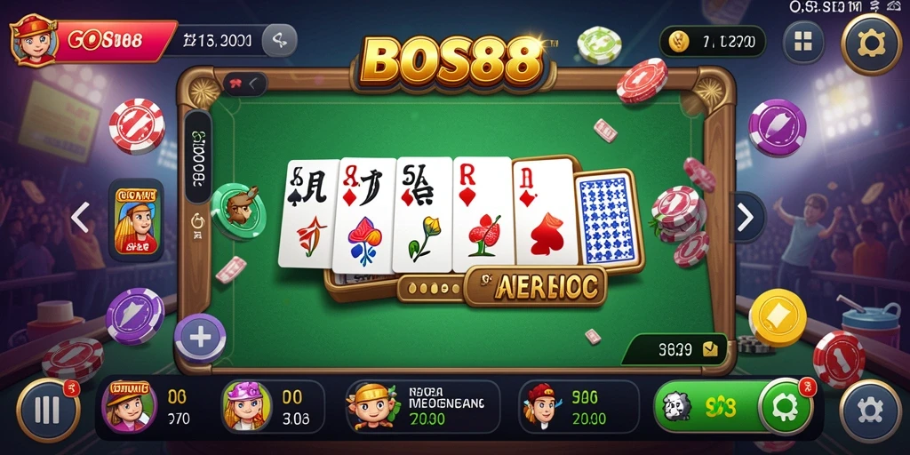 Tampilan menakjubkan saat gameplay Domino di BOS88.
