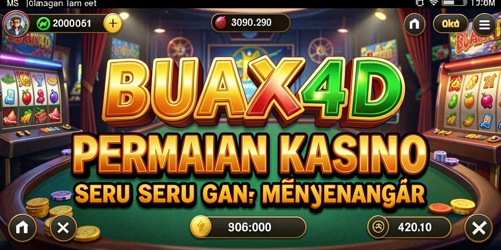 Tampilan utama BUAH4D dengan berbagai pilihan permainan Kasino.