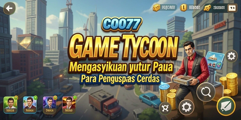 Screenshot utama COO77 menampilkan gameplay Tycoon yang seru dan mendebarkan.