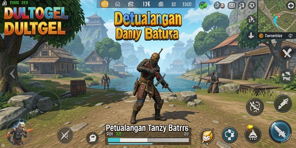 Tangkapan layar DULTOGEL menunjukkan petualangan seru di dunia terbuka.