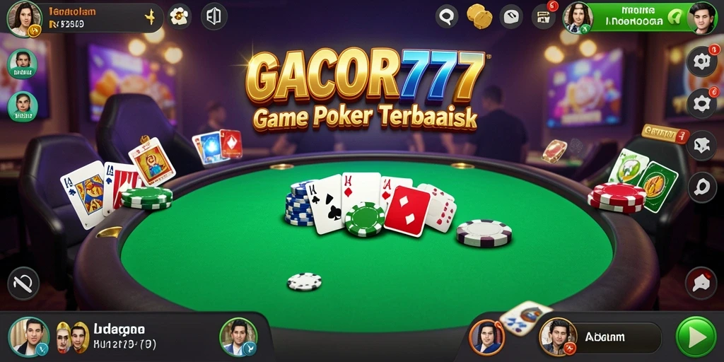 Screenshot utama GACOR777 menampilkan gameplay poker yang seru.