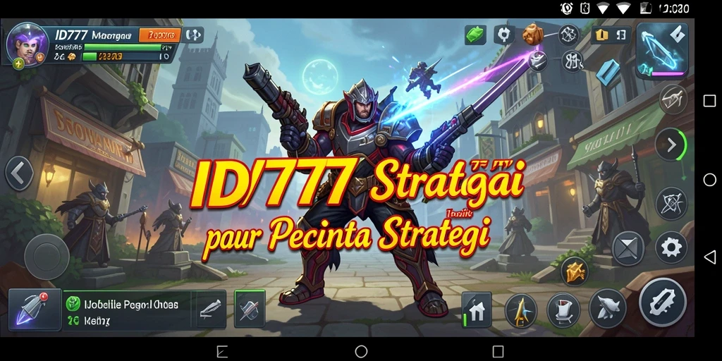 Screenshot gameplay ID777 menunjukkan aksi pertempuran strategi yang mendebarkan.