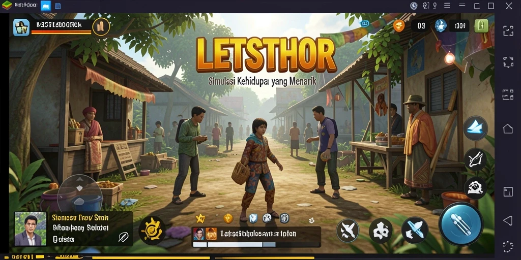 Screenshot gameplay LETSTHOR dengan elemen simulasi yang menarik.