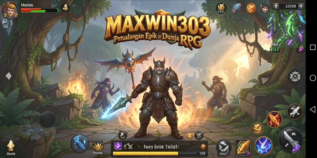 Screenshot gameplay MAXWIN303 menampilkan pertarungan heroik pemain.