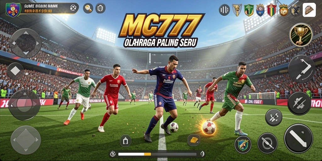 Screenshot gameplay MC777 menampilkan aksi olahraga seru.