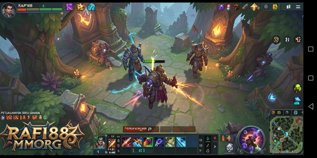 Tampilan gameplay seru dalam dunia RAFI88 yang memukau.