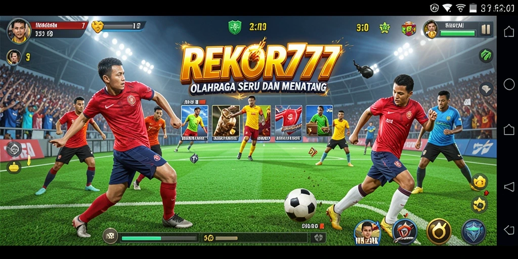 Tampilan menarik dari gameplay <strong>REKOR777</strong> menunjukkan suasana pertandingan olahraga.