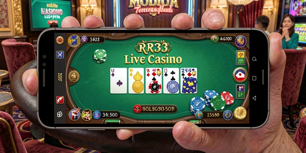 Gambaran gameplay seru di aplikasi Live Casino RR33.