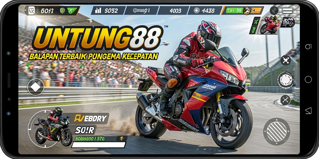 Gameplay UNTUNG88 yang menegangkan dan mendebarkan saat balapan.