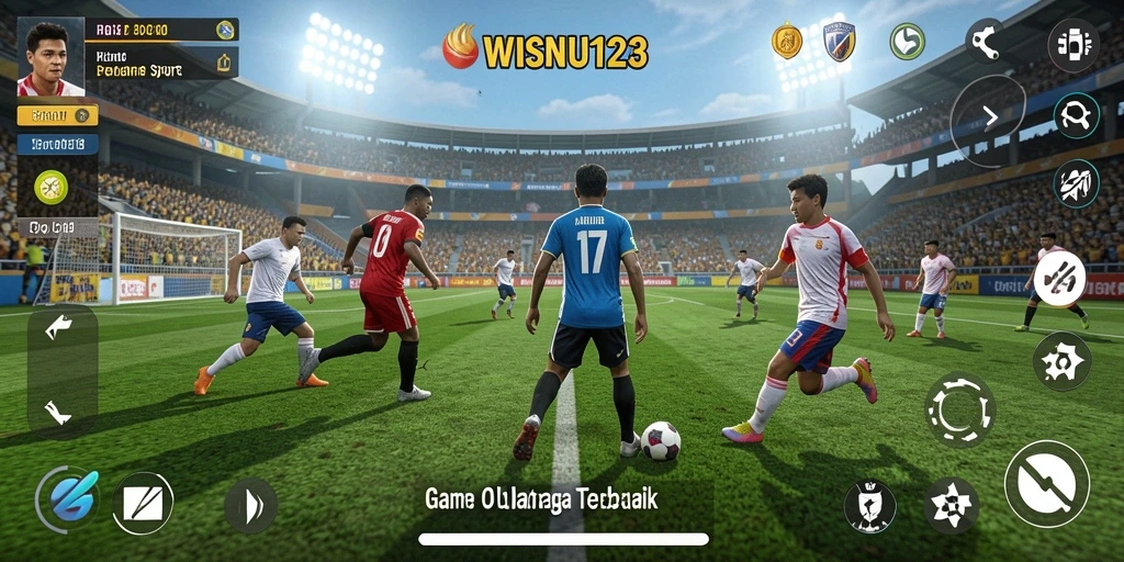 Gameplay intens di WISNU123 yang menampilkan aksi olahraga.